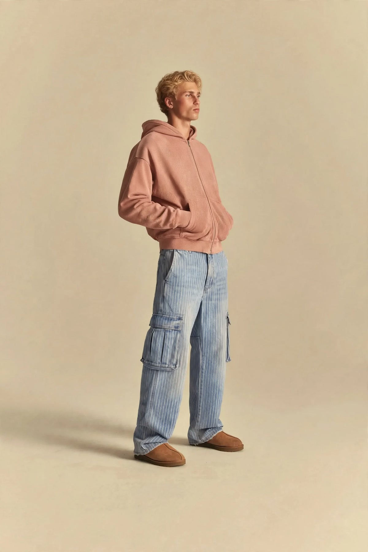 Waffle Zip Up