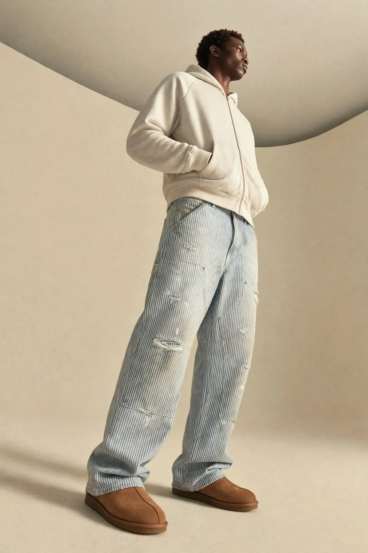Fade stripe pants